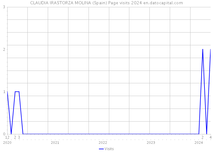 CLAUDIA IRASTORZA MOLINA (Spain) Page visits 2024 