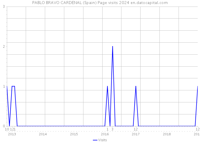 PABLO BRAVO CARDENAL (Spain) Page visits 2024 