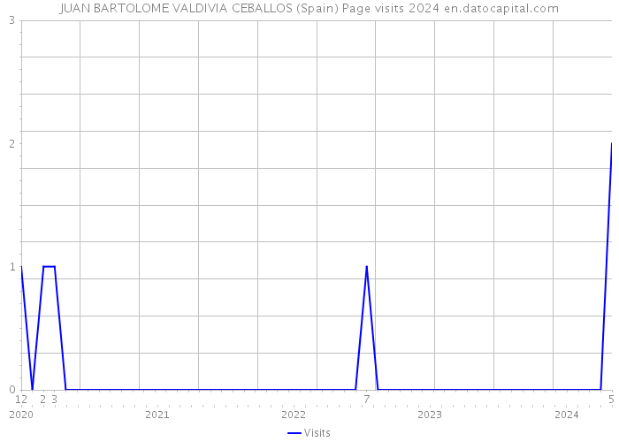 JUAN BARTOLOME VALDIVIA CEBALLOS (Spain) Page visits 2024 