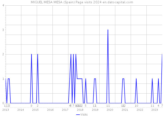 MIGUEL MESA MESA (Spain) Page visits 2024 
