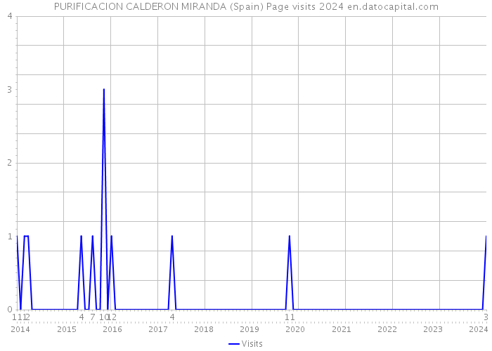 PURIFICACION CALDERON MIRANDA (Spain) Page visits 2024 