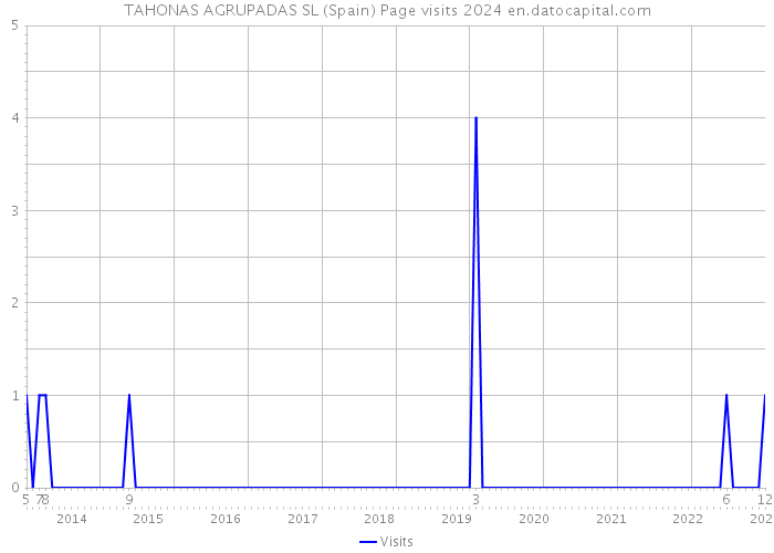 TAHONAS AGRUPADAS SL (Spain) Page visits 2024 