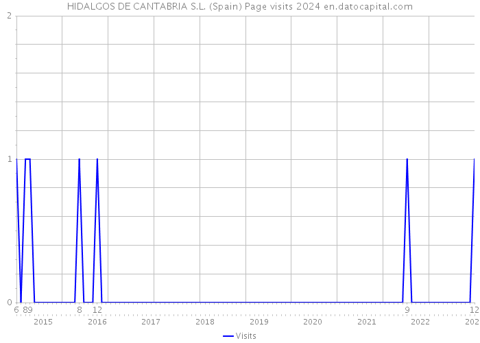HIDALGOS DE CANTABRIA S.L. (Spain) Page visits 2024 