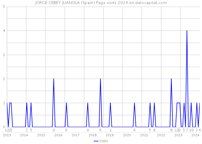 JORGE CEBEY JUANOLA (Spain) Page visits 2024 