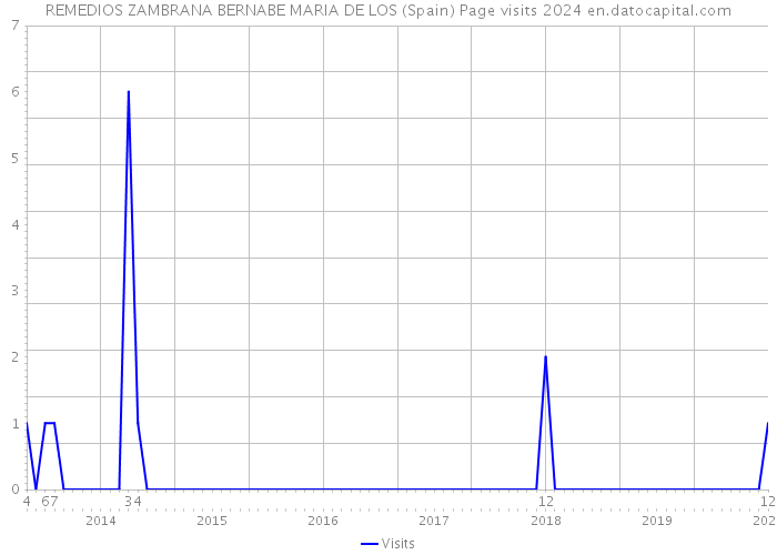 REMEDIOS ZAMBRANA BERNABE MARIA DE LOS (Spain) Page visits 2024 