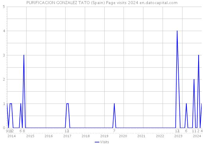 PURIFICACION GONZALEZ TATO (Spain) Page visits 2024 