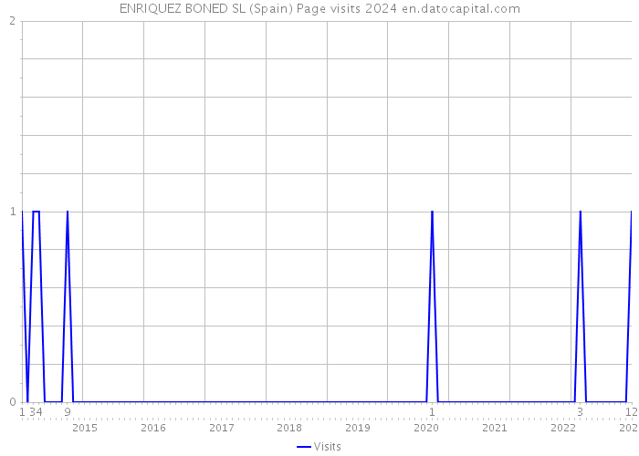 ENRIQUEZ BONED SL (Spain) Page visits 2024 