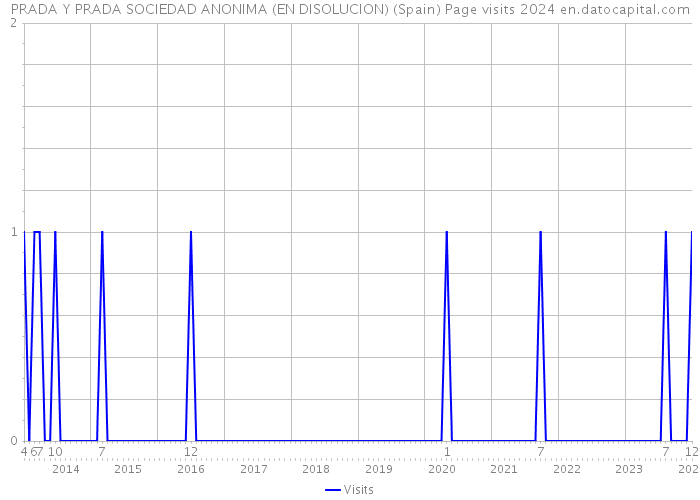 PRADA Y PRADA SOCIEDAD ANONIMA (EN DISOLUCION) (Spain) Page visits 2024 