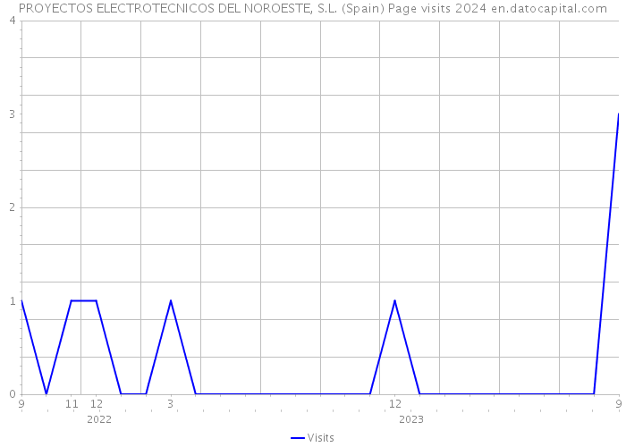 PROYECTOS ELECTROTECNICOS DEL NOROESTE, S.L. (Spain) Page visits 2024 