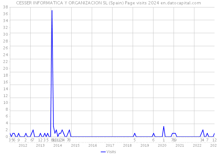 CESSER INFORMATICA Y ORGANIZACION SL (Spain) Page visits 2024 