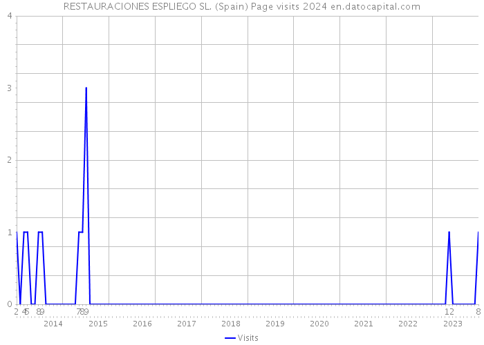 RESTAURACIONES ESPLIEGO SL. (Spain) Page visits 2024 