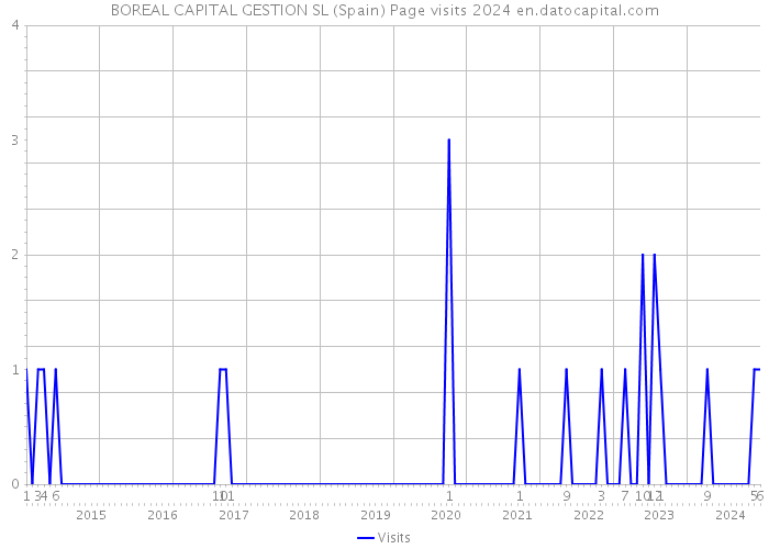 BOREAL CAPITAL GESTION SL (Spain) Page visits 2024 