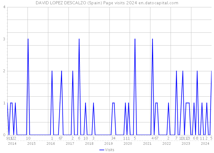 DAVID LOPEZ DESCALZO (Spain) Page visits 2024 