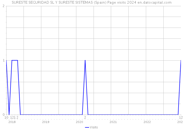 SURESTE SEGURIDAD SL Y SURESTE SISTEMAS (Spain) Page visits 2024 