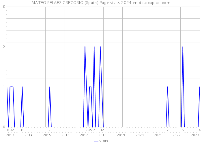 MATEO PELAEZ GREGORIO (Spain) Page visits 2024 