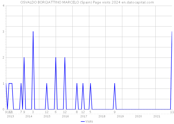 OSVALDO BORGIATTINO MARCELO (Spain) Page visits 2024 