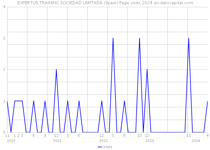 EXPERTUS TRAINING SOCIEDAD LIMITADA (Spain) Page visits 2024 