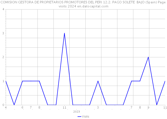 COMISION GESTORA DE PROPIETARIOS PROMOTORES DEL PERI 12.2. PAGO SOLETE BAJO (Spain) Page visits 2024 