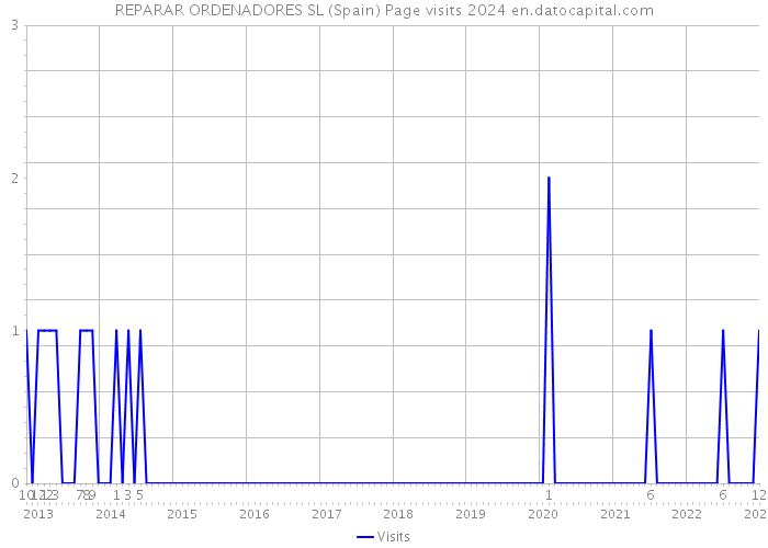 REPARAR ORDENADORES SL (Spain) Page visits 2024 