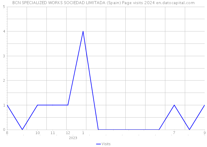 BCN SPECIALIZED WORKS SOCIEDAD LIMITADA (Spain) Page visits 2024 