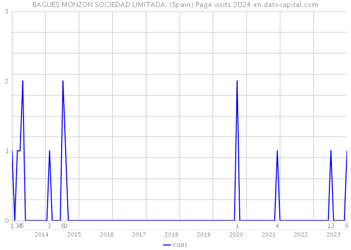 BAGUES MONZON SOCIEDAD LIMITADA. (Spain) Page visits 2024 