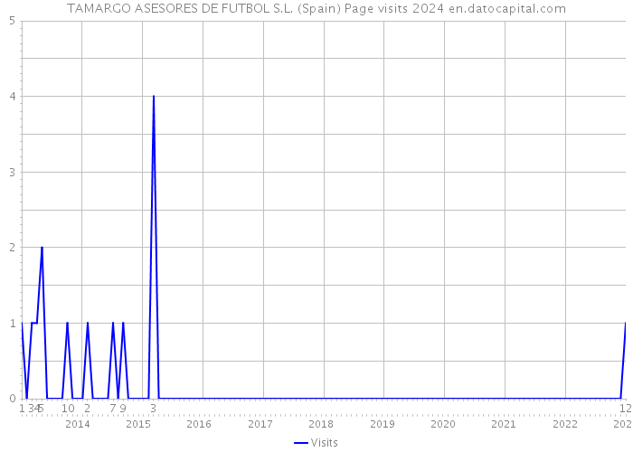 TAMARGO ASESORES DE FUTBOL S.L. (Spain) Page visits 2024 