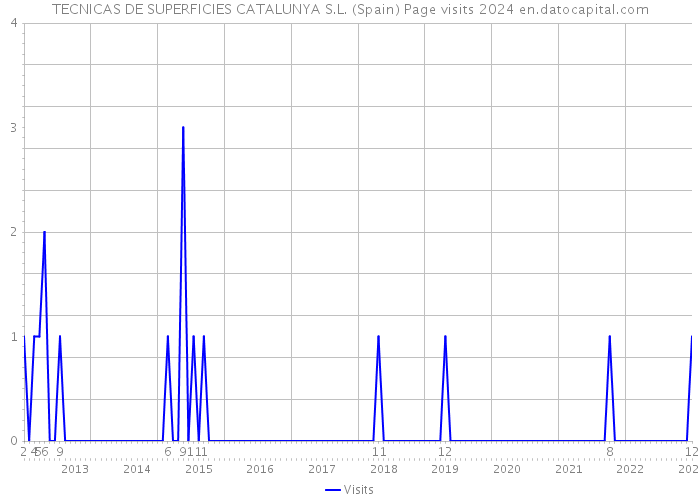 TECNICAS DE SUPERFICIES CATALUNYA S.L. (Spain) Page visits 2024 