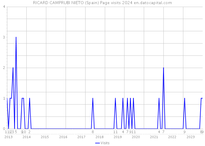 RICARD CAMPRUBI NIETO (Spain) Page visits 2024 