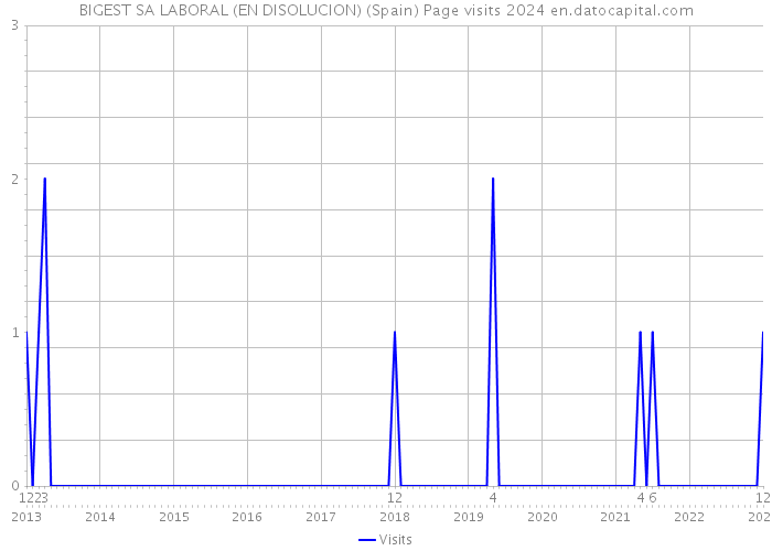 BIGEST SA LABORAL (EN DISOLUCION) (Spain) Page visits 2024 