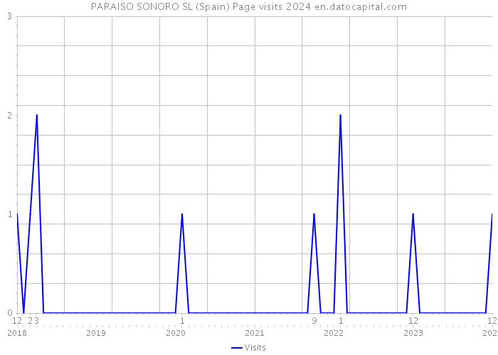 PARAISO SONORO SL (Spain) Page visits 2024 