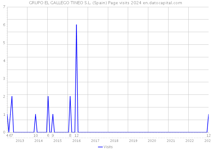 GRUPO EL GALLEGO TINEO S.L. (Spain) Page visits 2024 