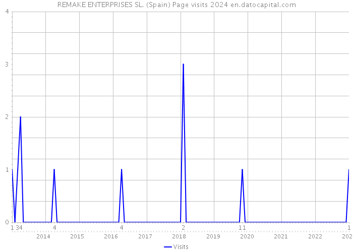 REMAKE ENTERPRISES SL. (Spain) Page visits 2024 