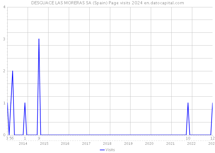 DESGUACE LAS MORERAS SA (Spain) Page visits 2024 