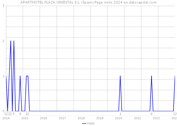 APARTHOTEL PLAZA ORIENTAL S.L. (Spain) Page visits 2024 