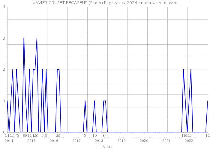 XAVIER CRUZET RECASENS (Spain) Page visits 2024 