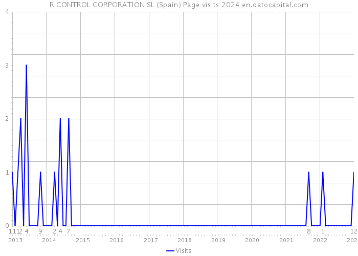 R CONTROL CORPORATION SL (Spain) Page visits 2024 