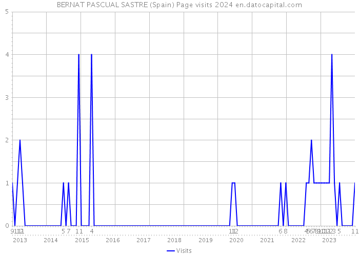 BERNAT PASCUAL SASTRE (Spain) Page visits 2024 