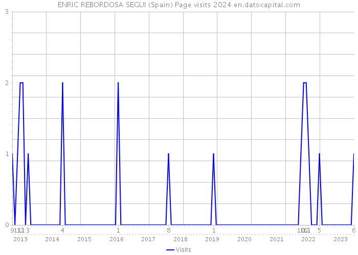 ENRIC REBORDOSA SEGUI (Spain) Page visits 2024 