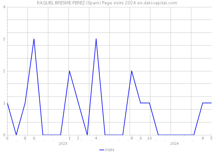 RAQUEL BRESME PEREZ (Spain) Page visits 2024 