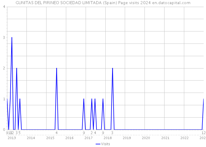 GUNITAS DEL PIRINEO SOCIEDAD LIMITADA (Spain) Page visits 2024 