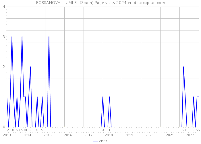 BOSSANOVA LLUMI SL (Spain) Page visits 2024 
