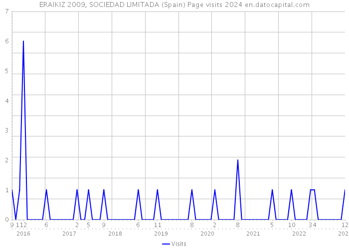 ERAIKIZ 2009, SOCIEDAD LIMITADA (Spain) Page visits 2024 