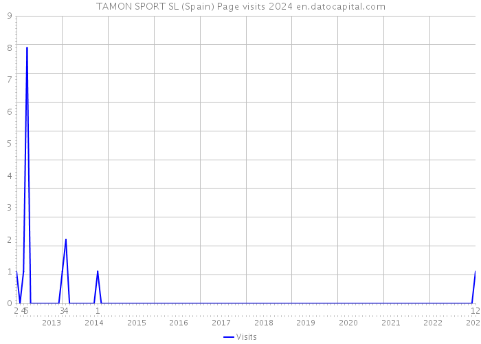 TAMON SPORT SL (Spain) Page visits 2024 