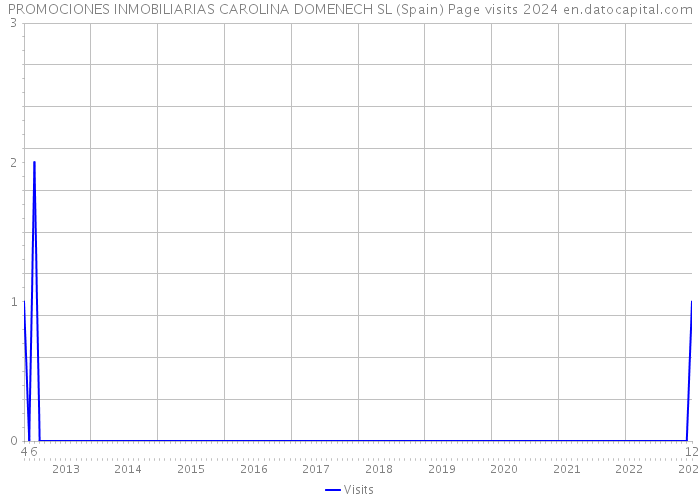 PROMOCIONES INMOBILIARIAS CAROLINA DOMENECH SL (Spain) Page visits 2024 