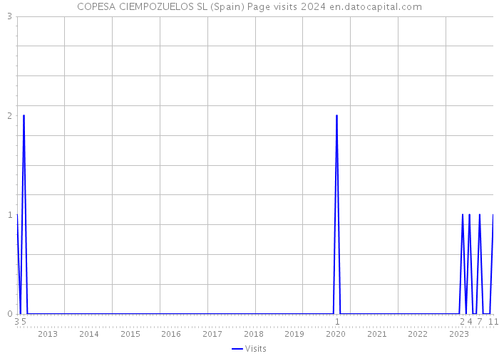 COPESA CIEMPOZUELOS SL (Spain) Page visits 2024 