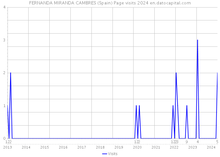 FERNANDA MIRANDA CAMBRES (Spain) Page visits 2024 
