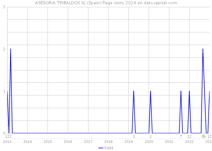 ASESORIA TRIBALDOS SL (Spain) Page visits 2024 