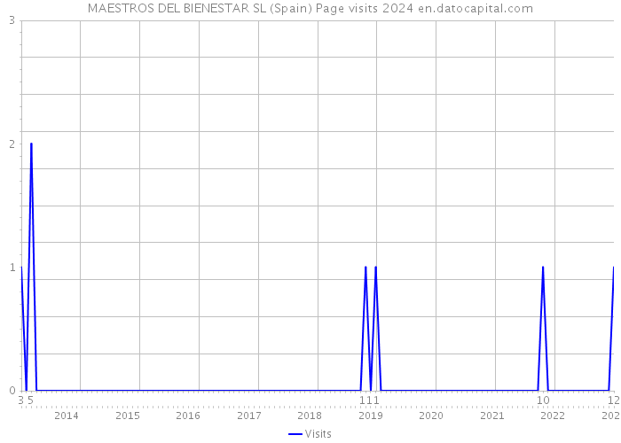 MAESTROS DEL BIENESTAR SL (Spain) Page visits 2024 