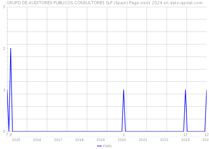 GRUPO DE AUDITORES PUBLICOS CONSULTORES SLP (Spain) Page visits 2024 