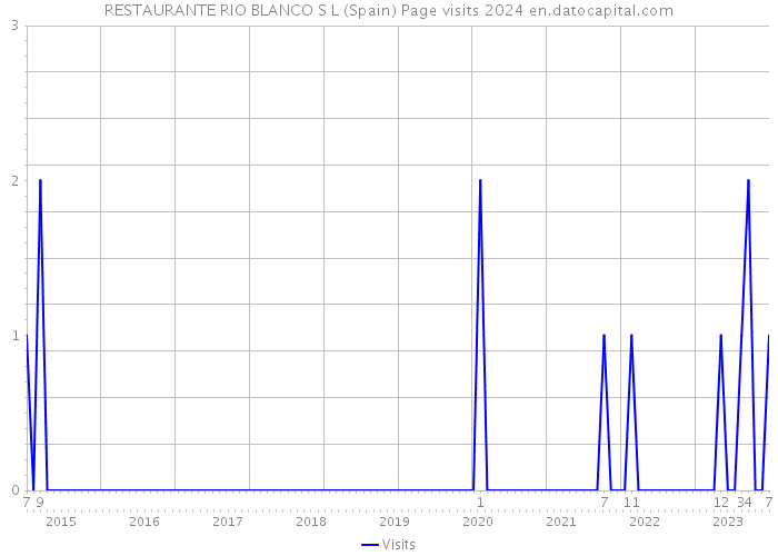 RESTAURANTE RIO BLANCO S L (Spain) Page visits 2024 